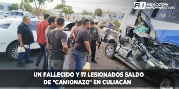 Un fallecido y 17 lesionados saldo de “camionazo” en Culiacán
