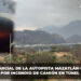 Camión se incendia en uno de los túneles de la Mazatlán-Durango