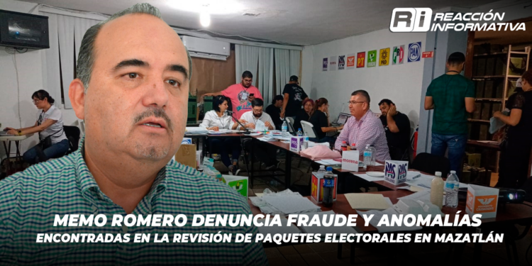Memo Romero denuncia fraude y anomalías en la revisión de paquetes electorales en Mazatlán