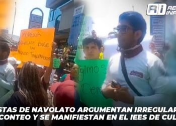 Morenistas de Navolato argumentan irregularidades en el conteo y se manifiestan en el IEES de Culiacán