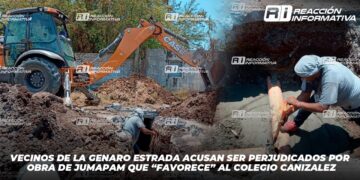 Vecinos de la Genaro Estrada acusan ser perjudicados por obra de Jumapam que “favorece” al colegio Canizalez