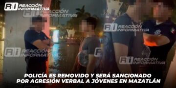 Policía es removido y será sancionado por agresión verbal a jóvenes en Mazatlán