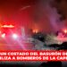 Incendio a un costado del basurón de Culiacán moviliza a Bomberos de la capital