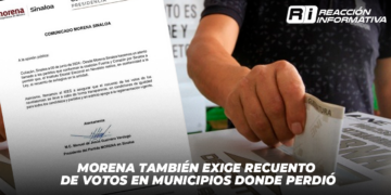 Morena también exige recuento de votos en municipios donde perdió