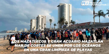 Los Mazatlecos y Gran Acuario Mazatlán Mar de Cortés se unen por los océanos en una Gran Limpieza de playas