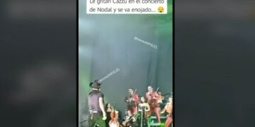 Le gritan “Cazzu” a Christian Nodal en pleno concierto y fanáticos aseguran que se va enojado