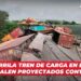 Se descarrila tren de carga en La Barca, Jalisco; salen proyectados contenedores