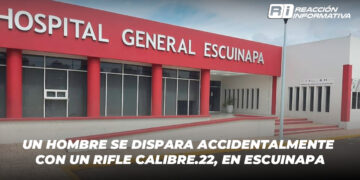 Un hombre se dispara accidentalmente con un rifle calibre.22, en Escuinapa