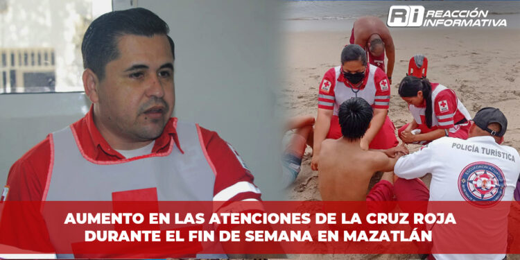 Aumento en las atenciones de la cruz roja durante el fin de semana en Mazatlán