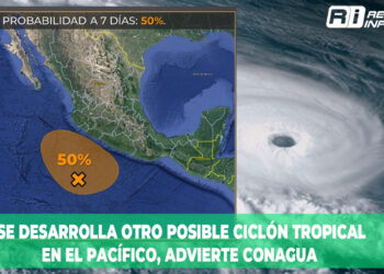 Se desarrolla otro posible ciclón tropical en el Pacífico, advierte Conagua
