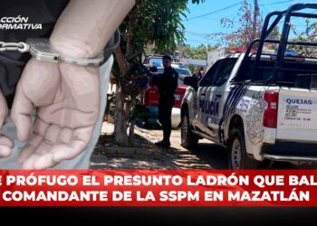 Sigue prófugo el presunto ladrón que baleó a Comandante de la SSPM en Mazatlán