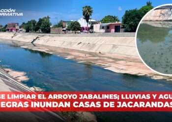 Urge limpiar el Arroyo Jabalines; lluvias y aguas negras inundan casas de Jacarandas