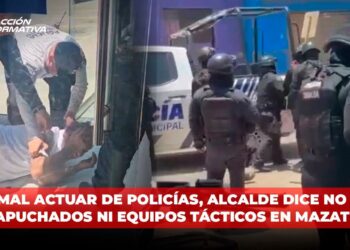 Por mal actuar de policías, alcalde dice NO más encapuchados ni equipos tácticos en Mazatlán