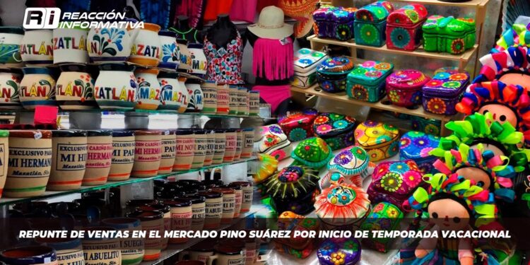 Repunte de ventas en el Mercado Pino Suárez por inicio de temporada vacacional