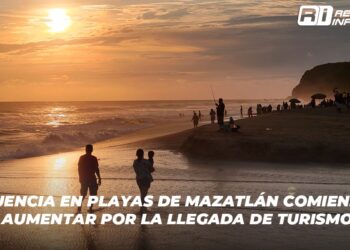 Afluencia en playas de Mazatlán comienza a aumentar por la llegada de turismo