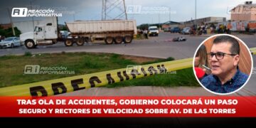 Tras ola de accidentes, Gobierno colocará un paso seguro y rectores de velocidad sobre Av. De Las Torres