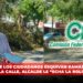 Mientras que los ciudadanos esquivan ramas de árboles tiradas en la calle, Alcalde le “echa la bolita” a la CFE