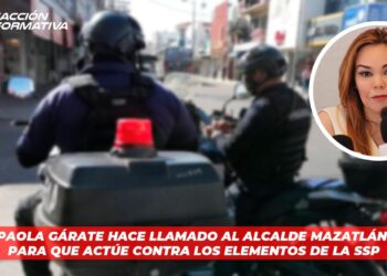 Paola Gárate hace un llamado al alcalde de Mazatlán para que actúe contra los elementos de la SSP