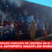 Se incendió un tráiler cargado de cerveza en el kilómetro 186 de la autopista Mazatlán-Durango.