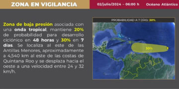 Ciclón Debby: así va la formación hoy, 2 de julio