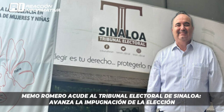 Memo Romero acude al Tribunal Electoral de Sinaloa: avanza la impugnación de la elección