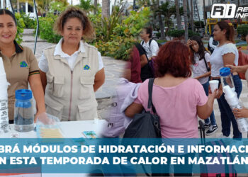 Habrá módulos de hidratación e información en esta temporada de calor en Mazatlán