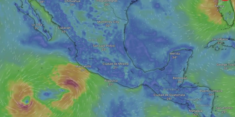 Cinco ciclones ‘RODEAN’ México al mismo tiempo; así se ven las tormentas tropicales | FOTO