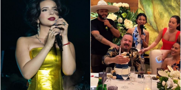 Ángela Aguilar roba cámara en el cumpleaños de Pepe con exclusivo vestido de MÁS de $30 mil pesos