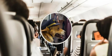 El simpático perrito que te dará la bienvenida como capitán de vuelo