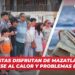 Turistas disfrutan de Mazatlán en verano pese al calor y problemas de limpieza