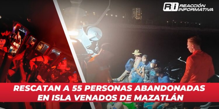 Rescatan a 55 personas abandonadas en Isla Venados de Mazatlán