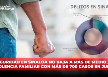 Inseguridad en Sinaloa NO BAJA a más de medio año; Violencia Familiar con más de 700 casos en julio