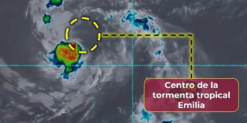 Tormenta ‘Emilia’ se aleja gradualmente de Península de Baja California; ésta es su trayectoria