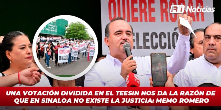 Una votación dividida en el TEESIN nos da la razón de que en Sinaloa no existe la justicia: Memo Romero