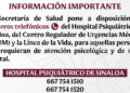 Secretaría de Salud ofrece atención psicológica gratuita