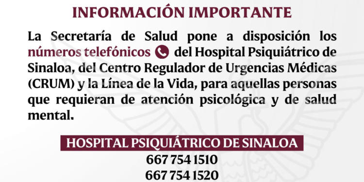 Secretaría de Salud ofrece atención psicológica gratuita