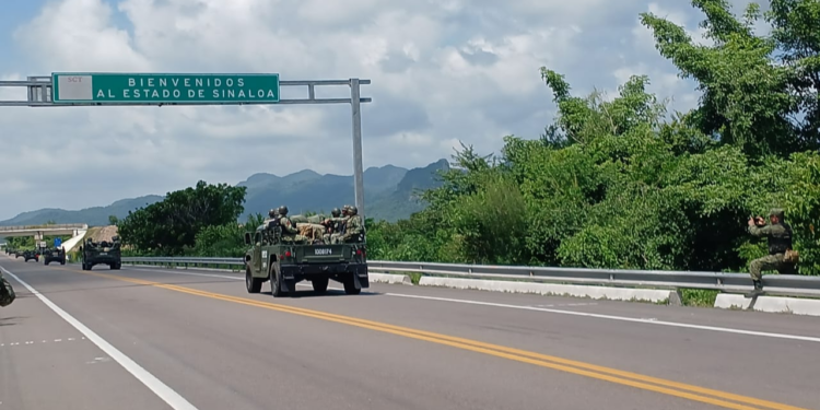 Arriban 600 elementos del Ejército Mexicano para reforzar la seguridad en Sinaloa