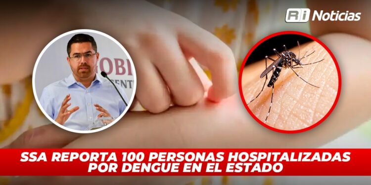 SSA reporta 100 personas hospitalizadas por dengue en el estado