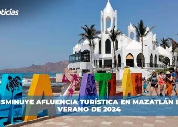 Disminuye afluencia turística en Mazatlán en verano de 2024