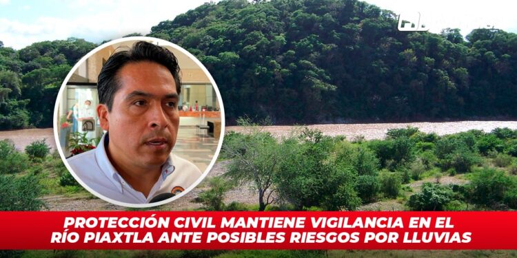 Protección Civil mantiene vigilancia en el Río Piaxtla ante posibles riesgos por lluvias