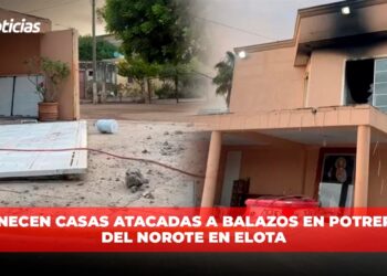 Amanecen casas atacadas a balazos en Potrerillo del Norote en Elota