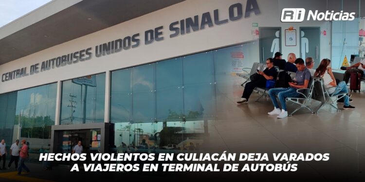 Hechos violentos en Culiacán deja varados a viajeros en terminal de autobús