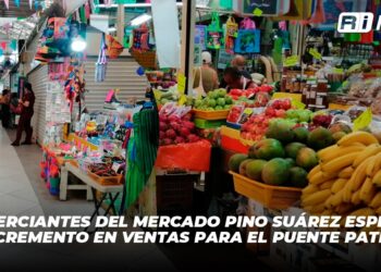 Comerciantes del mercado Pino Suárez esperan incremento en ventas para el puente del 15 de septiembre