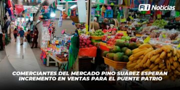 Comerciantes del mercado Pino Suárez esperan incremento en ventas para el puente del 15 de septiembre
