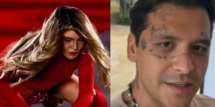 Christian Nodal se habría burlado de incidente de Belinda en evento de moda