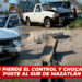 Conductor pierde el control y choca contra un poste al sur de Mazatlán