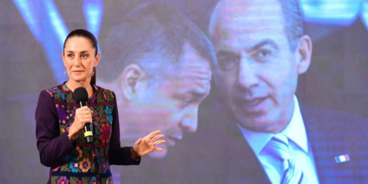 Claudia Sheinbaum descarta investigar a Felipe Calderón tras sentencia por narcotráfico de García Luna
