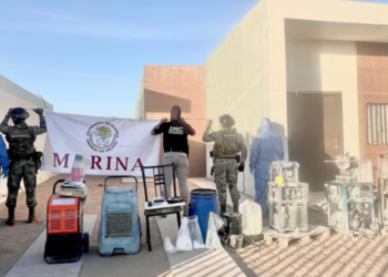Descubren narcolaboratorio de fentanilo al interior de una casa en Sonora; esto encontraron