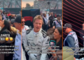 Fan besa a Brad Pitt durante el Gran Premio de México de la F1; reacción del actor se viraliza | VIDEO