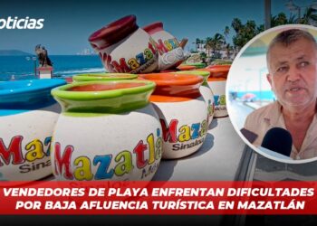 Vendedores de playa enfrentan dificultades por baja afluencia turística en Mazatlán
